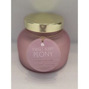 Complete Home Scented Candle Sweet Berry Peony Soy Blend - 18oz NEW
